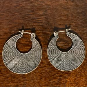 Sterling silver hoop earrings